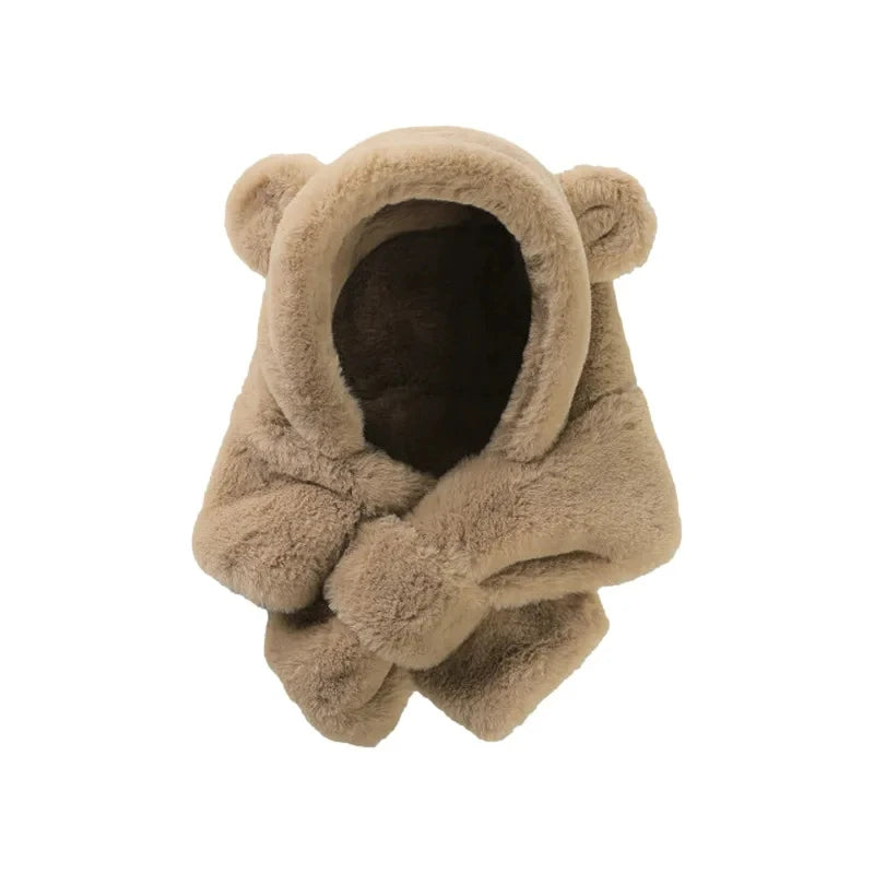 Shop Gail-2 in 1 Baby Bear Warm Hat Scarf