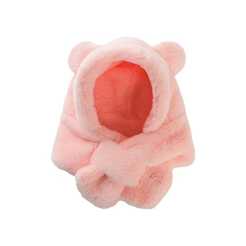 Shop Gail-2 in 1 Baby Bear Warm Hat Scarf