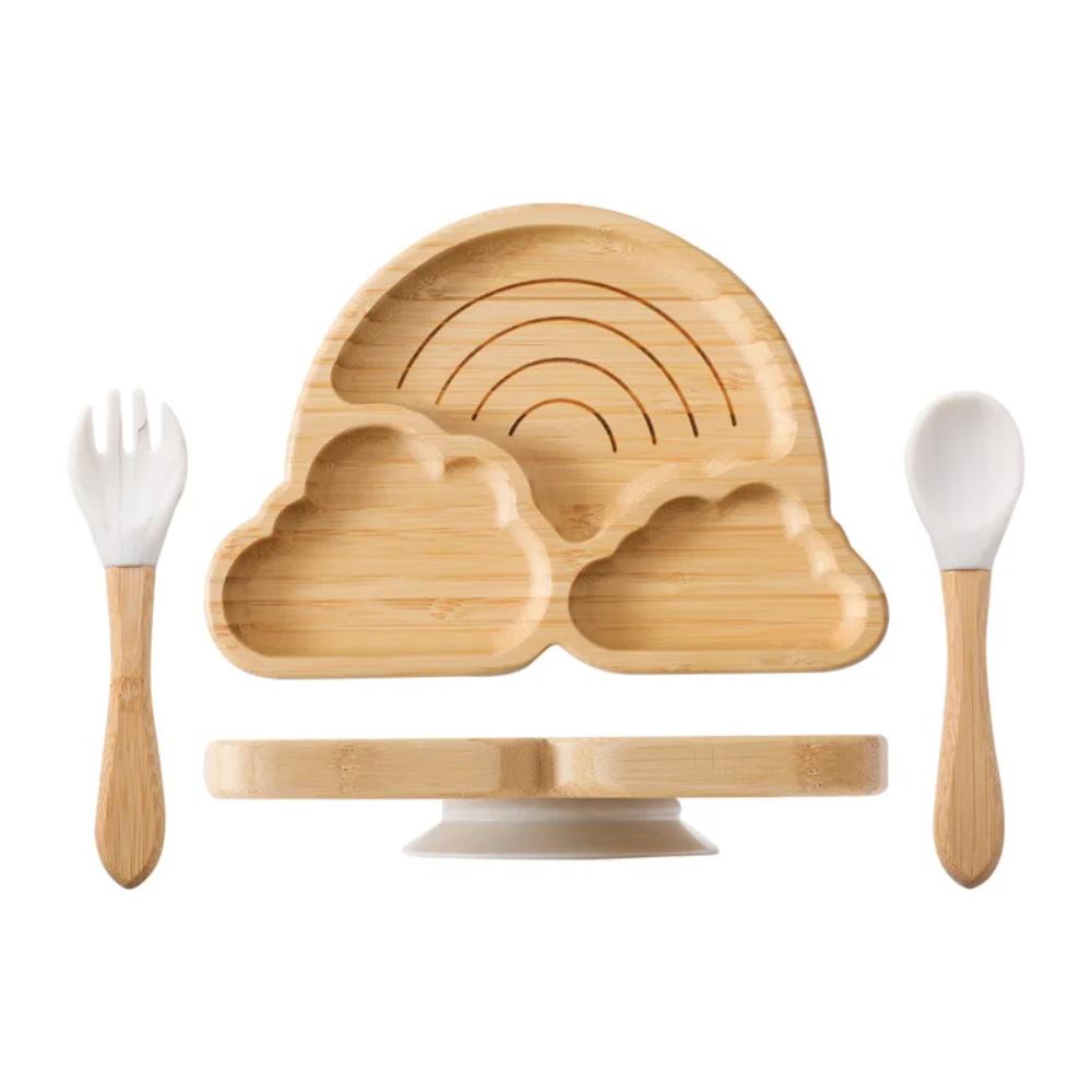 Shop Gail-3PC Baby Wooden Feeding Tableware