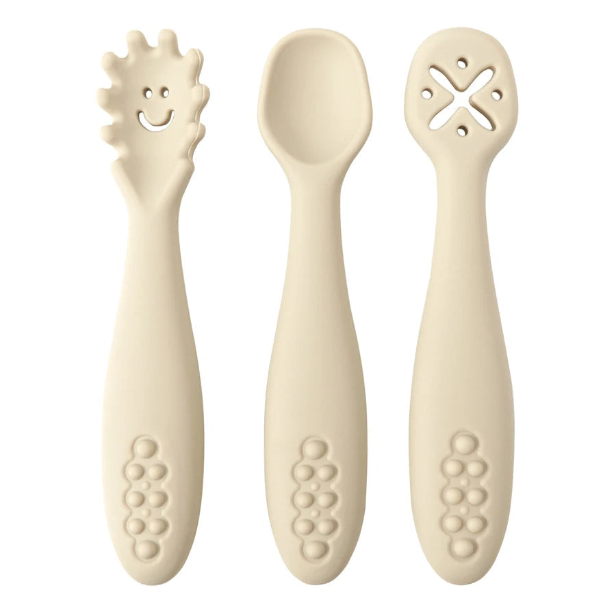 Shop Gail-3PCS Cutlery Silicone Children's Tableware