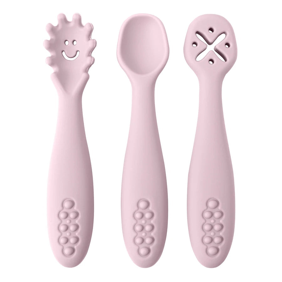 Shop Gail-3PCS Cutlery Silicone Children's Tableware