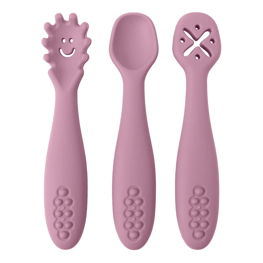 Shop Gail-3PCS Cutlery Silicone Children's Tableware