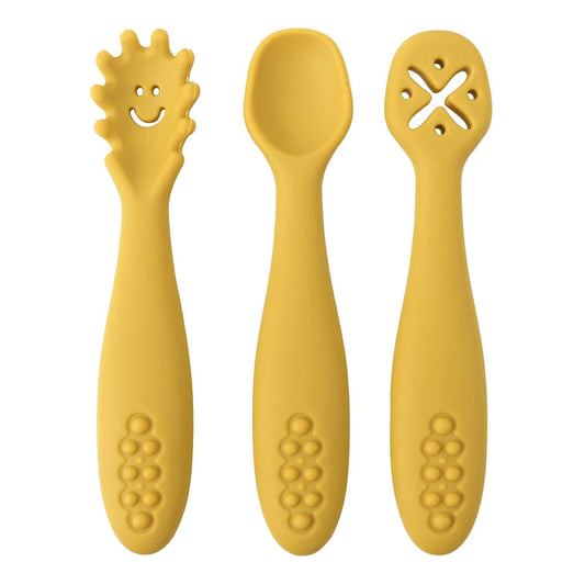 Shop Gail-3PCS Cutlery Silicone Children's Tableware