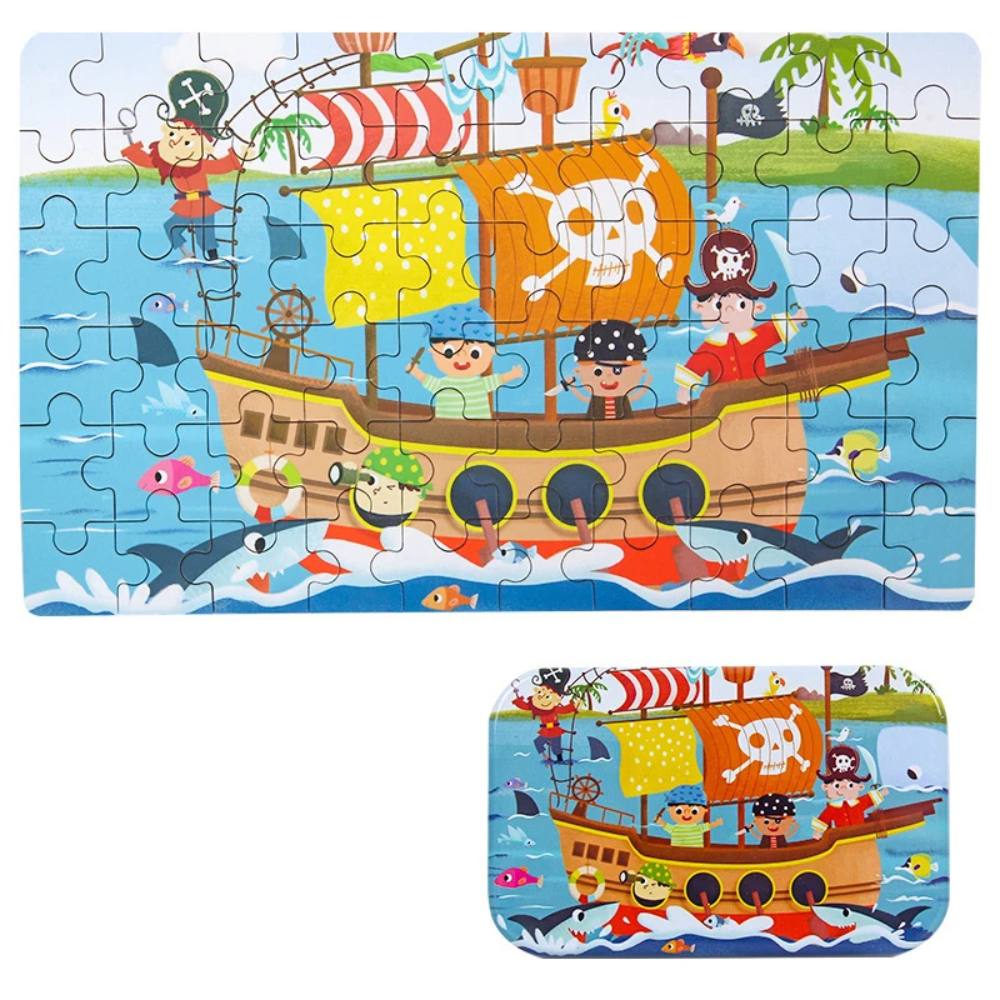 Shop Gail-60 Pieces Children Wooden Puzzle Toy