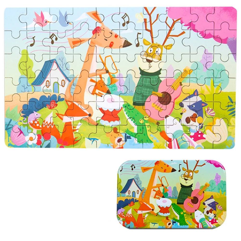 Shop Gail-60 Pieces Children Wooden Puzzle Toy