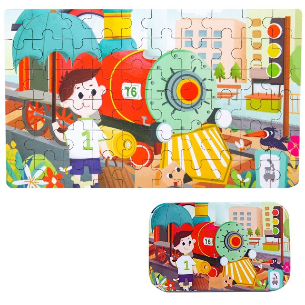 Shop Gail-60 Pieces Children Wooden Puzzle Toy