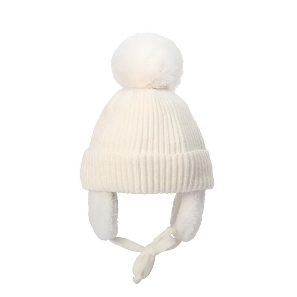 Shop Gail-Baby Big Pompom Beanie with Earflap