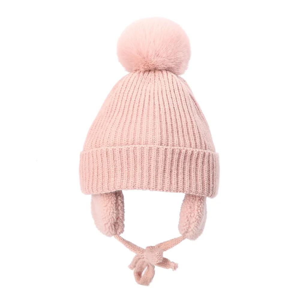 Shop Gail-Baby Big Pompom Beanie with Earflap