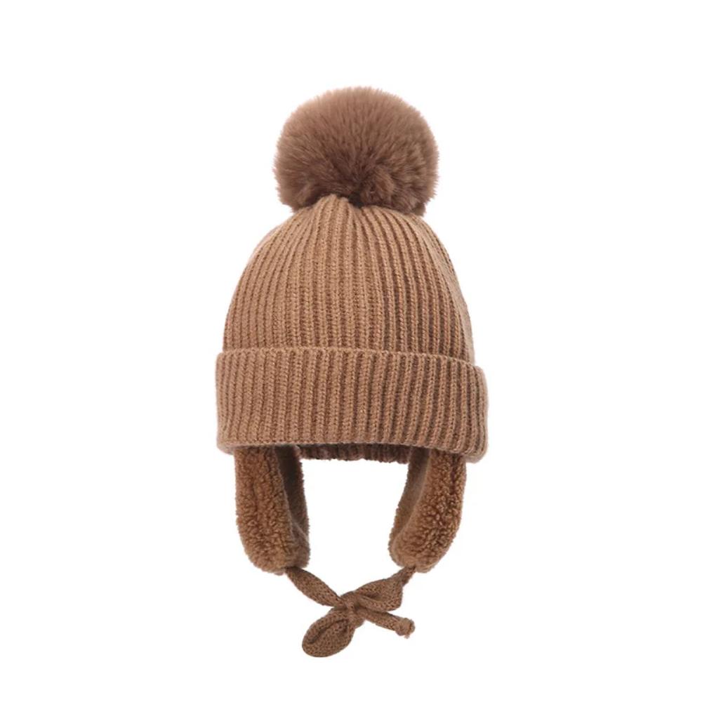 Shop Gail-Baby Big Pompom Beanie with Earflap