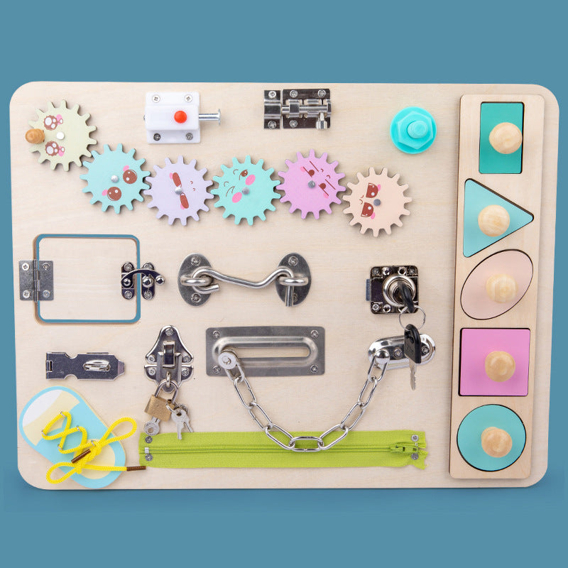 Shop Gail-Kids Wooden Sensory Activity Board 