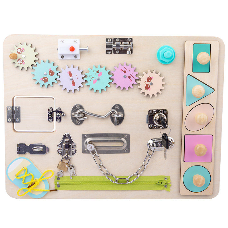 Shop Gail-Kids Wooden Sensory Activity Board 