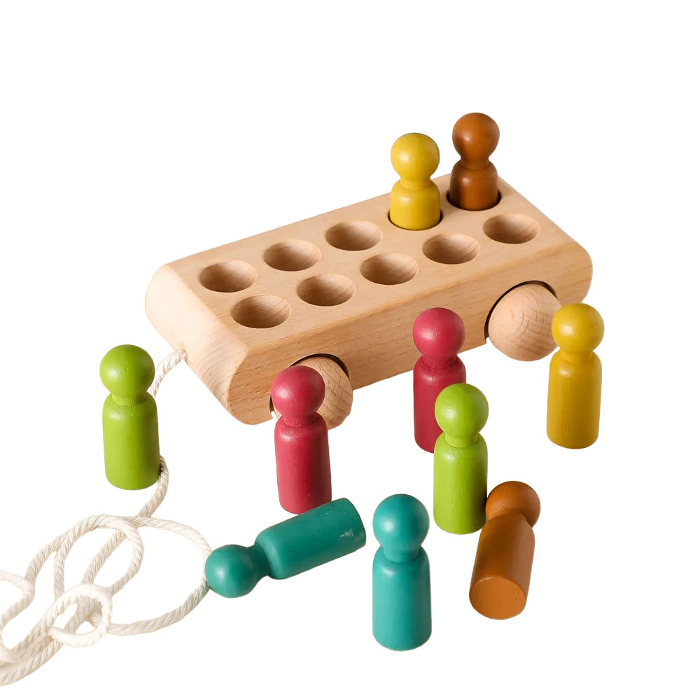 Shop Gail-Montessori Wooden Beech Trolley Toy for Baby