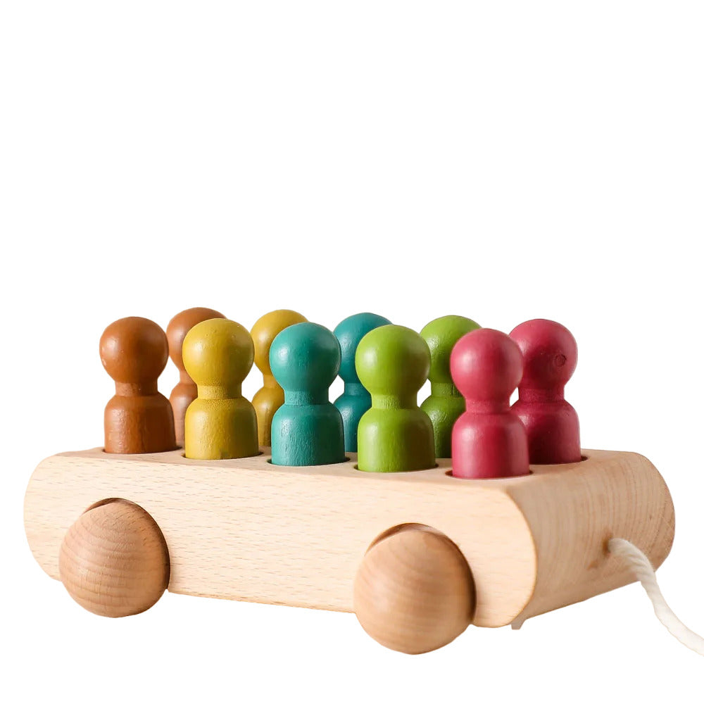 Shop Gail-Montessori Wooden Beech Trolley Toy for Baby