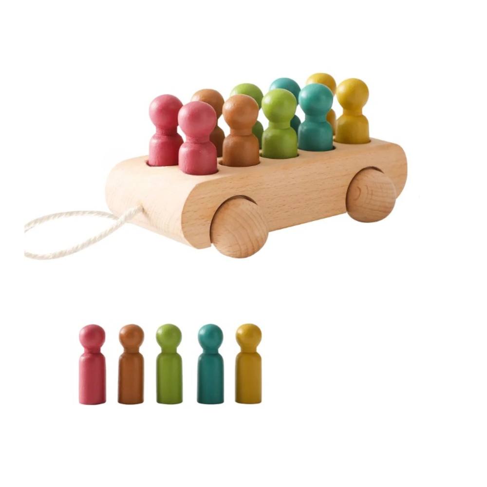 Shop Gail-Montessori Wooden Beech Trolley Toy for Baby