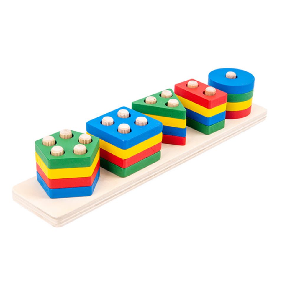 Shop Gail-kids Sorting and Stacking Wooden Building Blocks Game