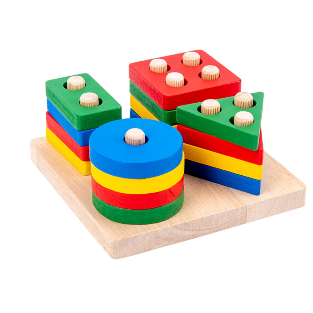 Shop Gail-kids Sorting and Stacking Wooden Building Blocks Game