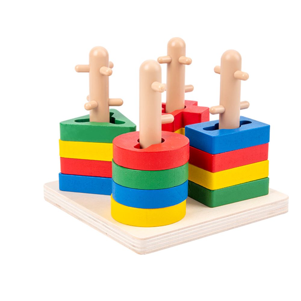 Shop Gail-kids Sorting and Stacking Wooden Building Blocks Game